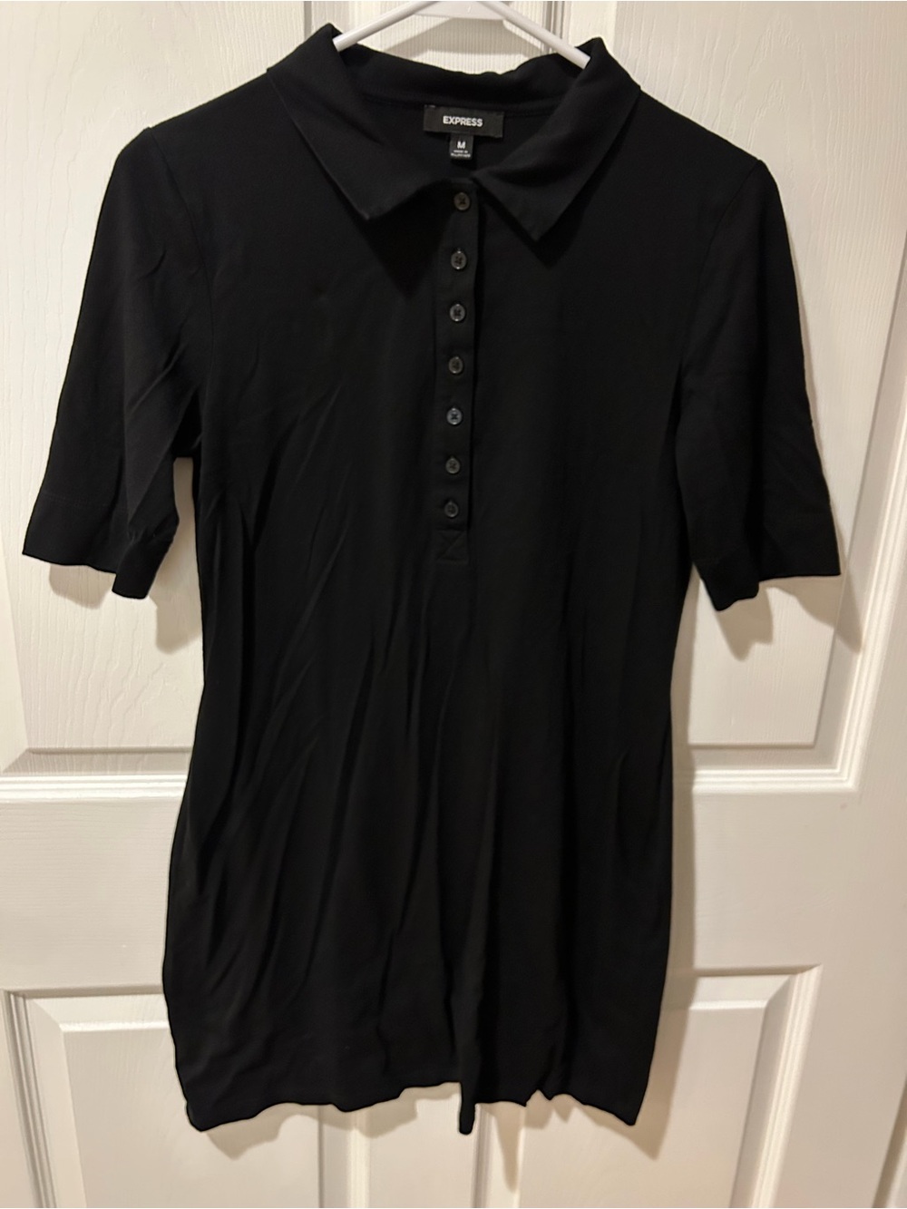 Express Black Short-Sleeve Dress Size M